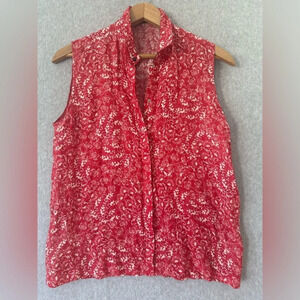 Anthropologie ROSEanna Paris Lightweight Floral Sleeveless Shirt EU 34 Us 2 2787